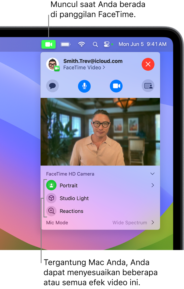 Menggunakan Efek Video Selama Panggilan FaceTime Di Mac Apple Support