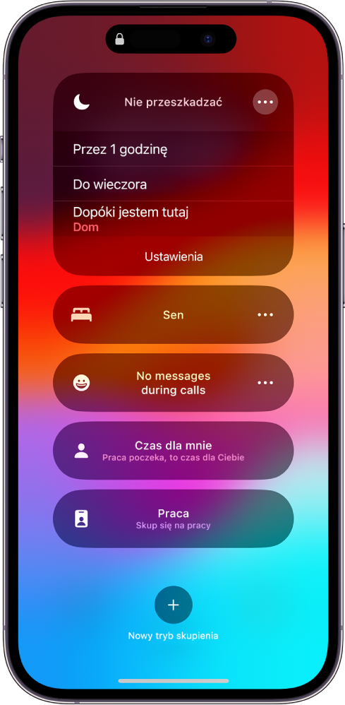 Włączanie lub planowanie trybu skupienia na iPhonie Wsparcie Apple PL