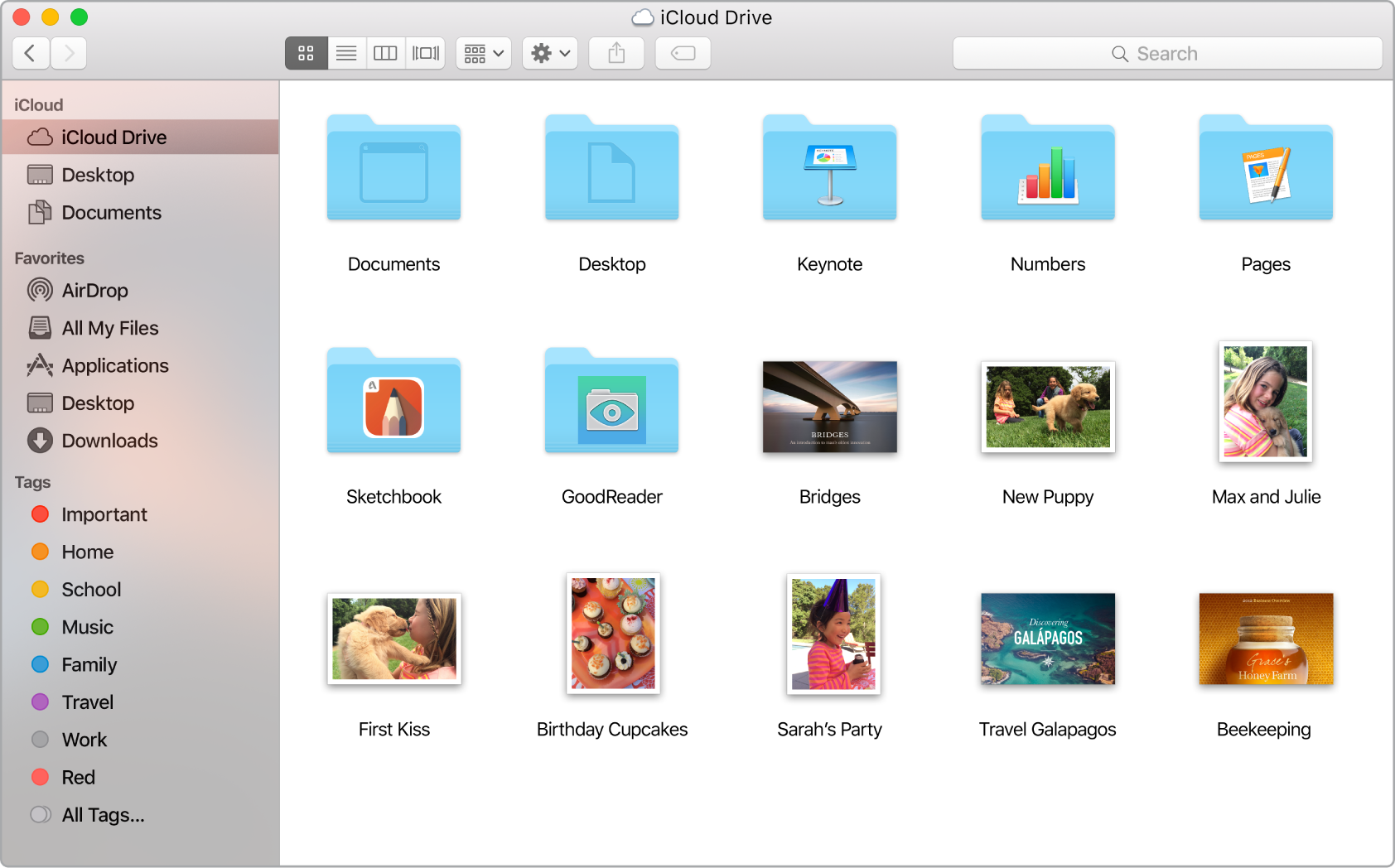 An open Finder window, displaying the files as icons.