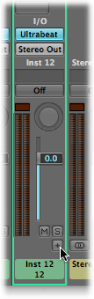 Figure. Instrument channel strip with Add button.