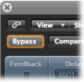 Figure. Plug-in window showing Bypass button.