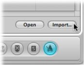 Figure. Import button in the Browser tab.