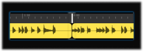 Figure. Waveform screen control showing the audio waveform.