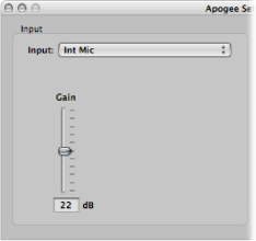 Figure. Apogee ONE Input parameters.