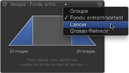 Figure. HUD showing pop-up menu of control set options.