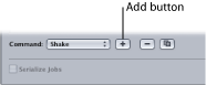 Figure. Add button in Apple Qmaster window.