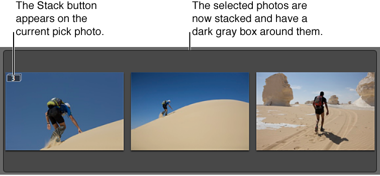 Figure. Stack containing three similar images.