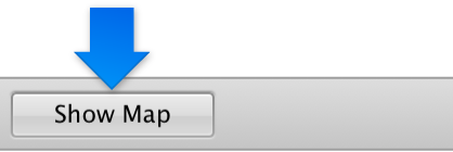 Figure. Map Pane button in the Info inspector.