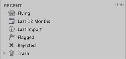 Recent area of the Library inspector