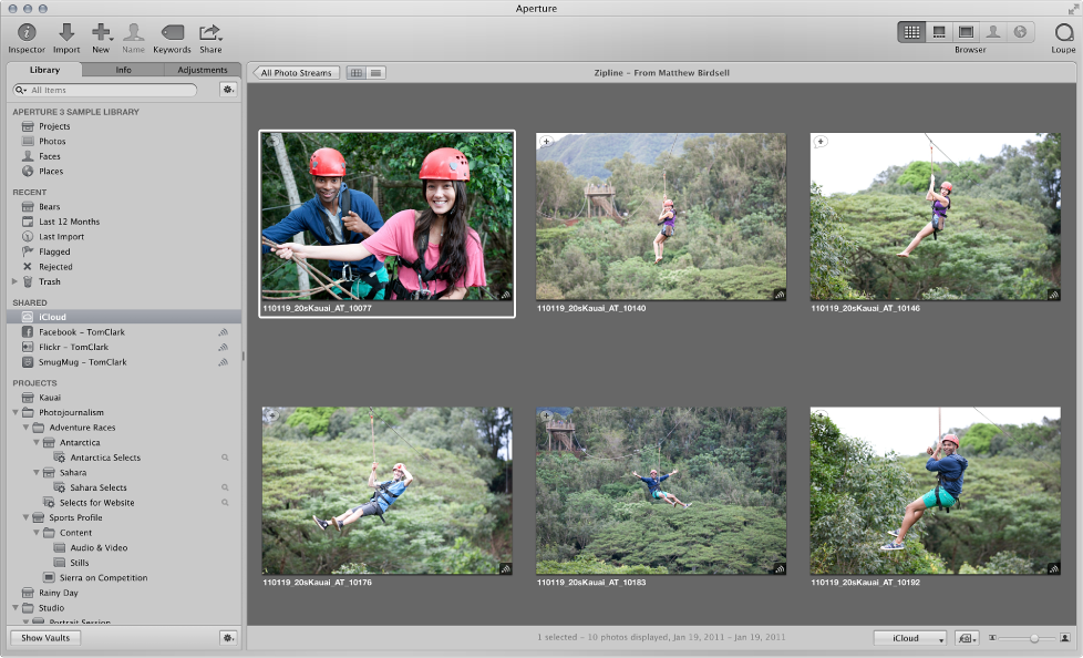 Photos in a shared photo stream