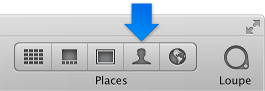 Figure. Faces button in the toolbar.