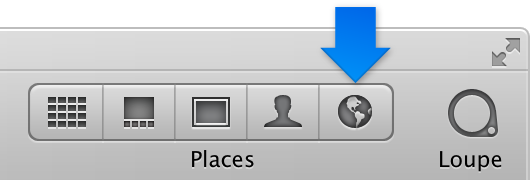 Figure. Places button in the toolbar.