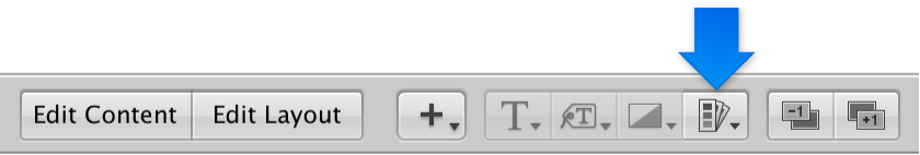Figure. Set Background pop-up menu in the Book Layout Editor.