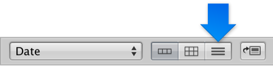 Figure. List View button in the Browser.