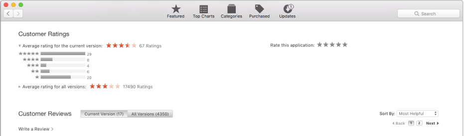 Asiakasarviot App Storessa.