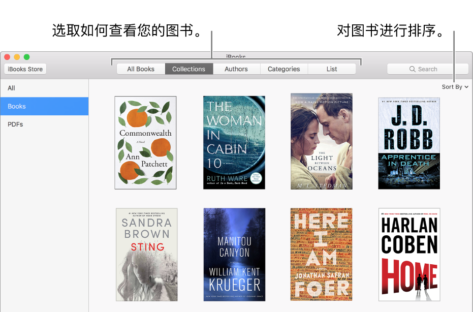 iBooks 书库中的图书精选集。