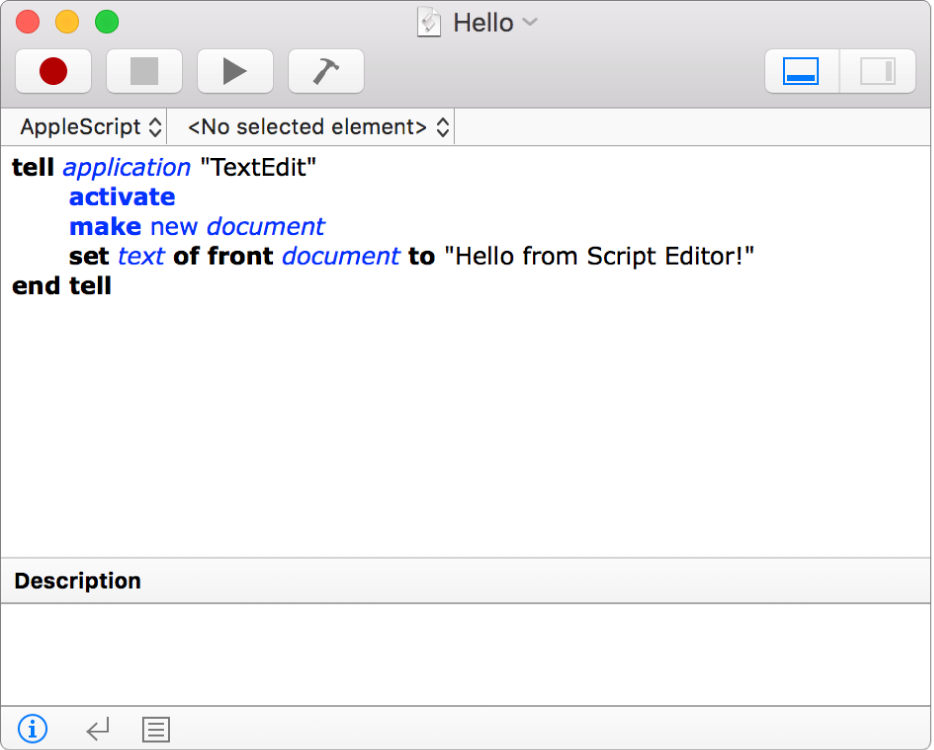 mac applescript bbedit select text window