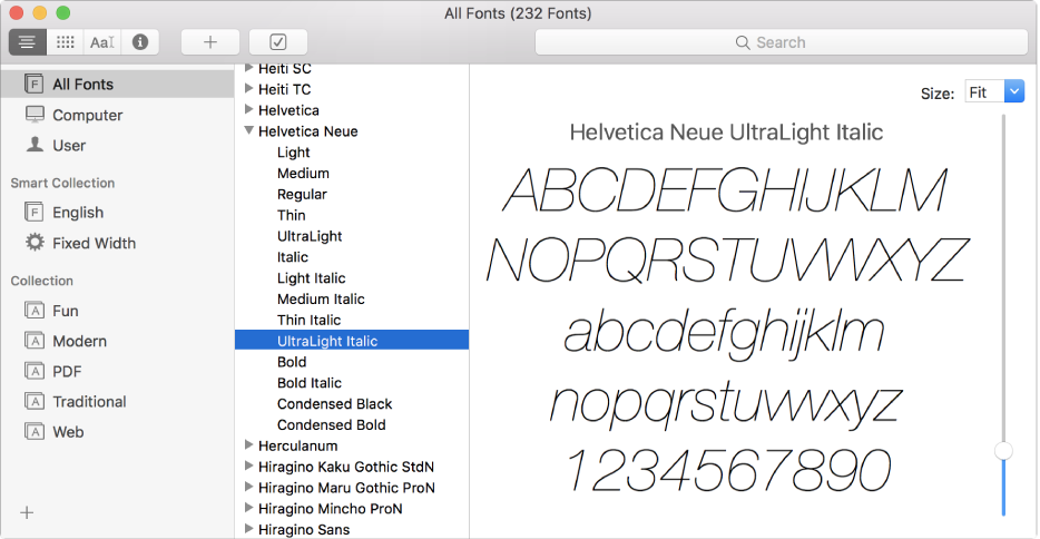 font book mac