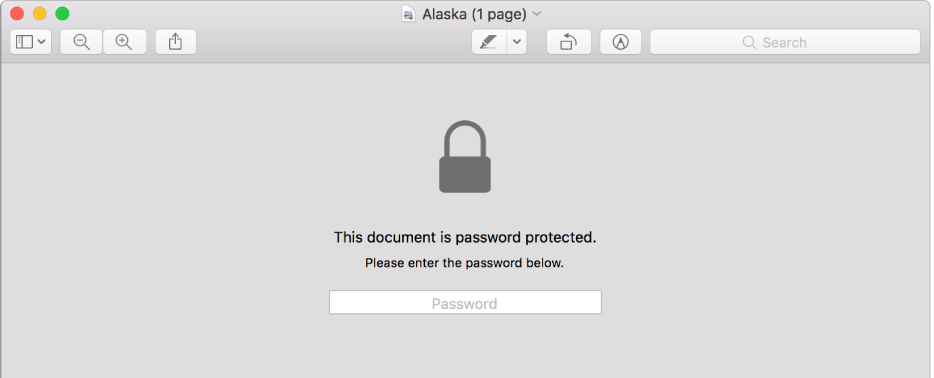 A password-protected PDF.