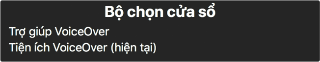 Bộ chọn ứng dụng là một bảng hiển thị danh sách các cửa sổ hiện đang mở.