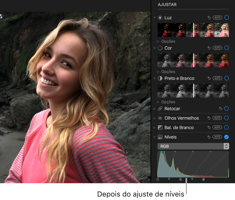 Foto depois do ajuste de níveis.