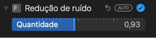 Nivelador de “Redução de ruído” no painel Ajustar