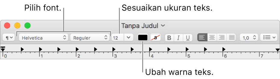 Sesuaikan ukuran, warna, dan font teks.