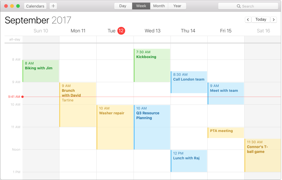 spark for mac calendar