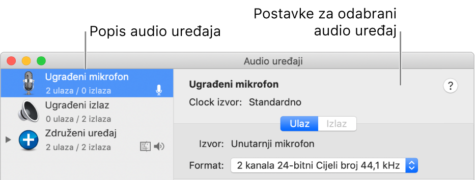 Prozor Audio uređaji.