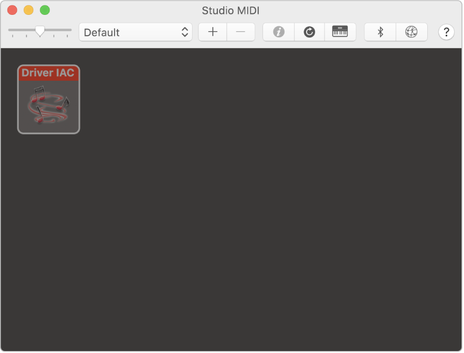 La finestra “Studio MIDI”.