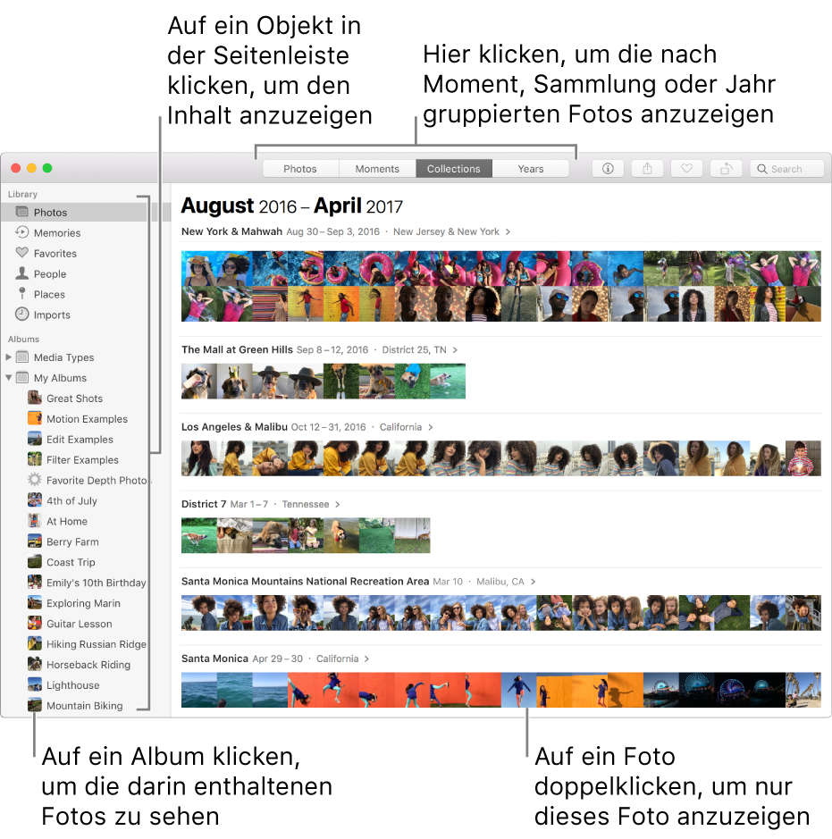 Anzeigen von Fotos in der App „Fotos“ auf dem Mac - Apple Support