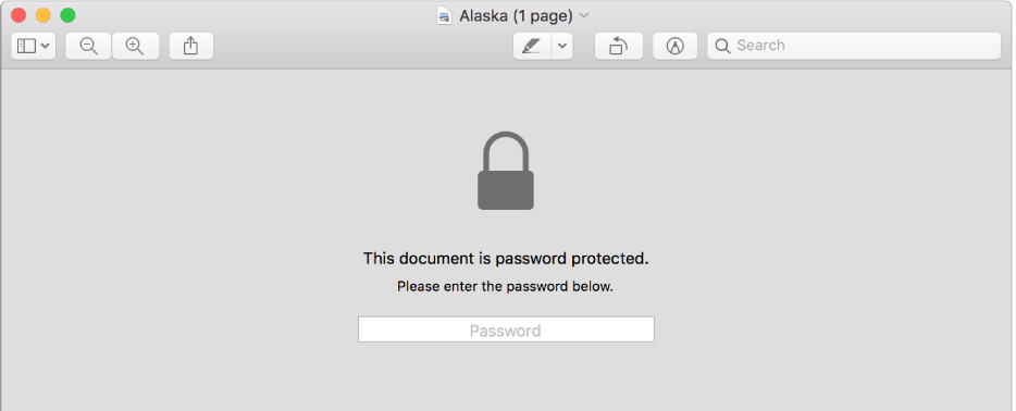 A password-protected PDF.