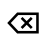 símbolo de la tecla Suprimir