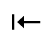 símbolo de la tecla Tabulador izquierdo