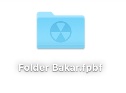 Folder bakar pada desktop