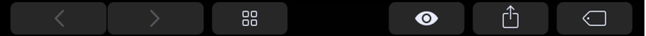 A Touch Bar com botões específicos do Finder, como o botão Compartilhar.