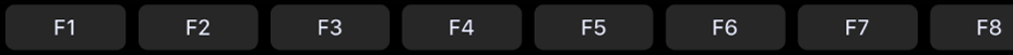 As teclas de função na Touch Bar.