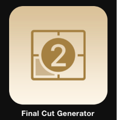 Icono del generador de Final Cut en el explorador de proyectos