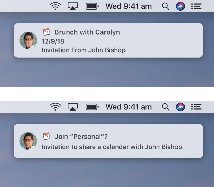 Notification banners for Calendar invitations don’t have buttons on the right