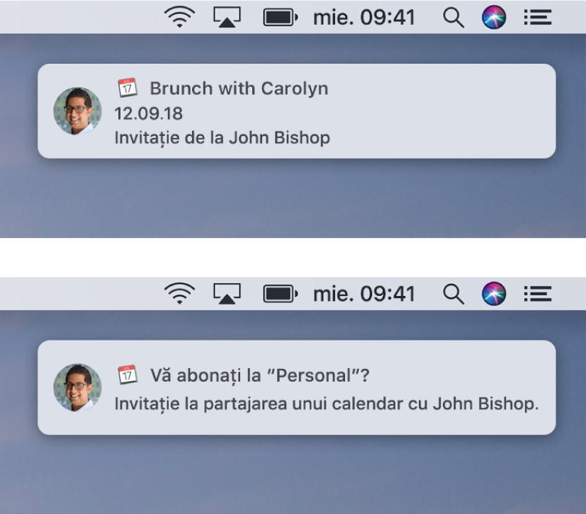 Bannerele de notificare pentru invitațiile la Calendar nu au butoane la dreapta