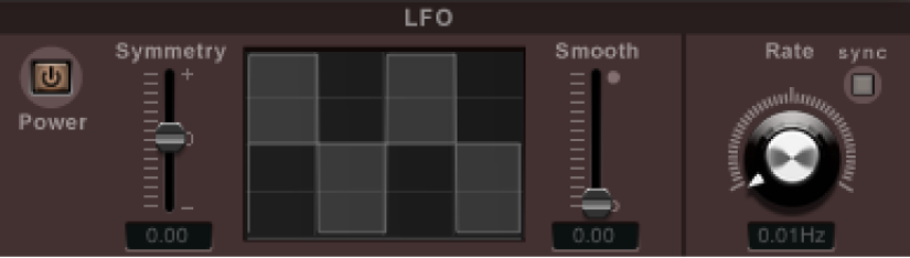 Controles de modulación de LFO de Ringshifter.
