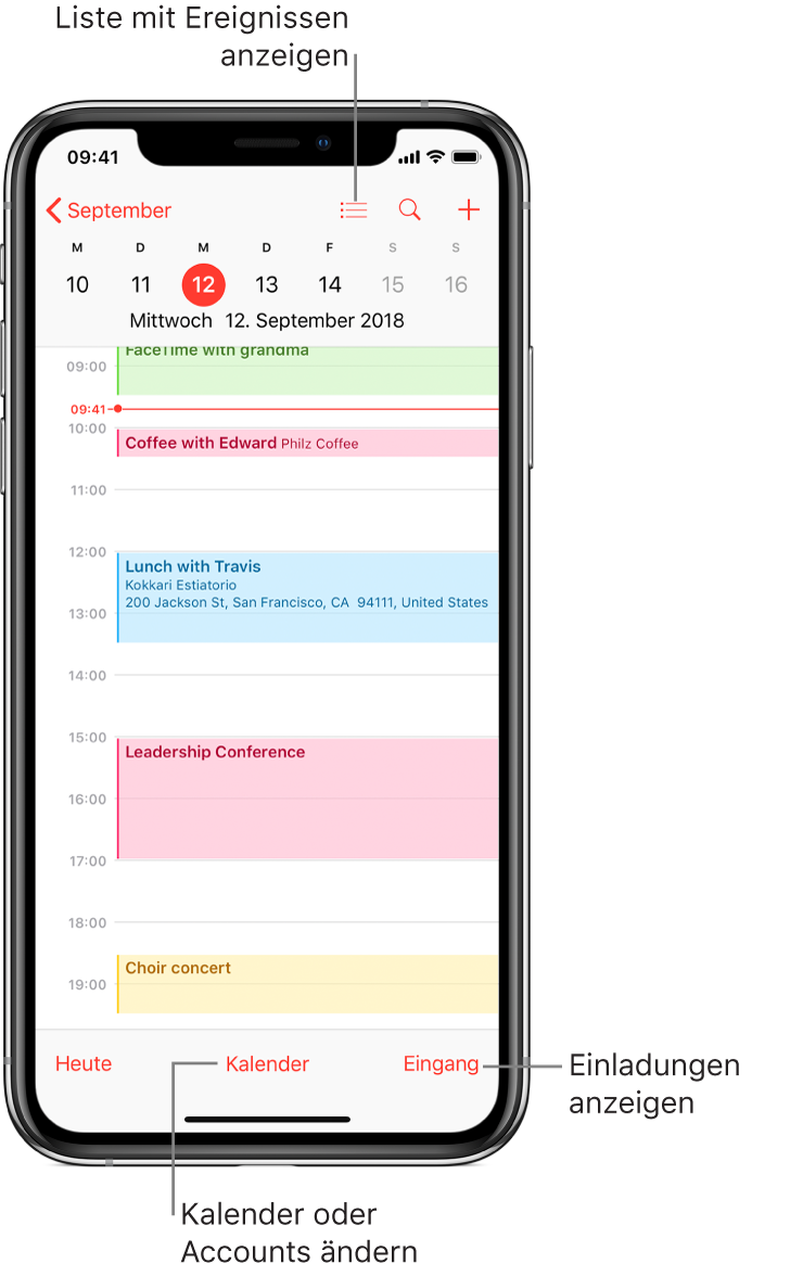 Erstellen und Bearbeiten von Ereignissen in der App „Kalender“ auf dem iPhone - Apple Support