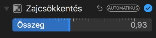 A Zajcsökkentés csúszka a Beállítás panelen.