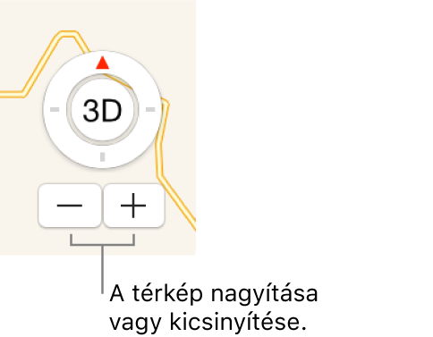 A méretezés gombjai a térképen.