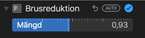 Reglaget Brusreduktion på panelen Justera.