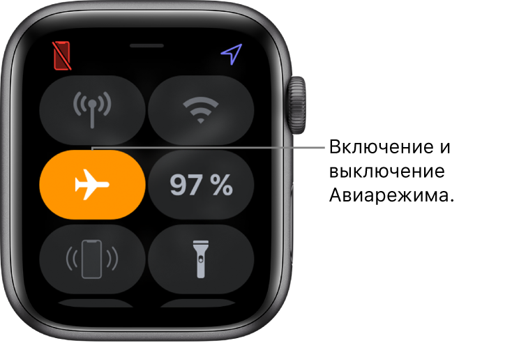 Пункт управления apple watch