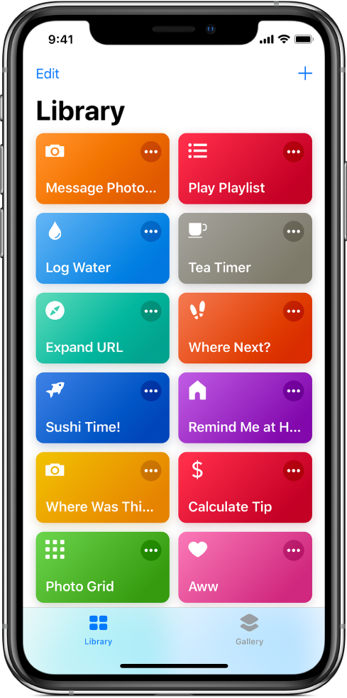 Genvägssymboler i biblioteket.