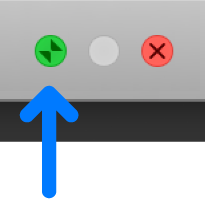 الزر الذي يتم النقر عليه للخروج من وضع ملء الشاشة.