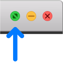 الزر الذي يتم النقر عليه للدخول إلى وضع ملء الشاشة.