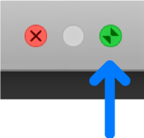 Tlačítko, které kliknutím umožňuje ukončit režim celé obrazovky